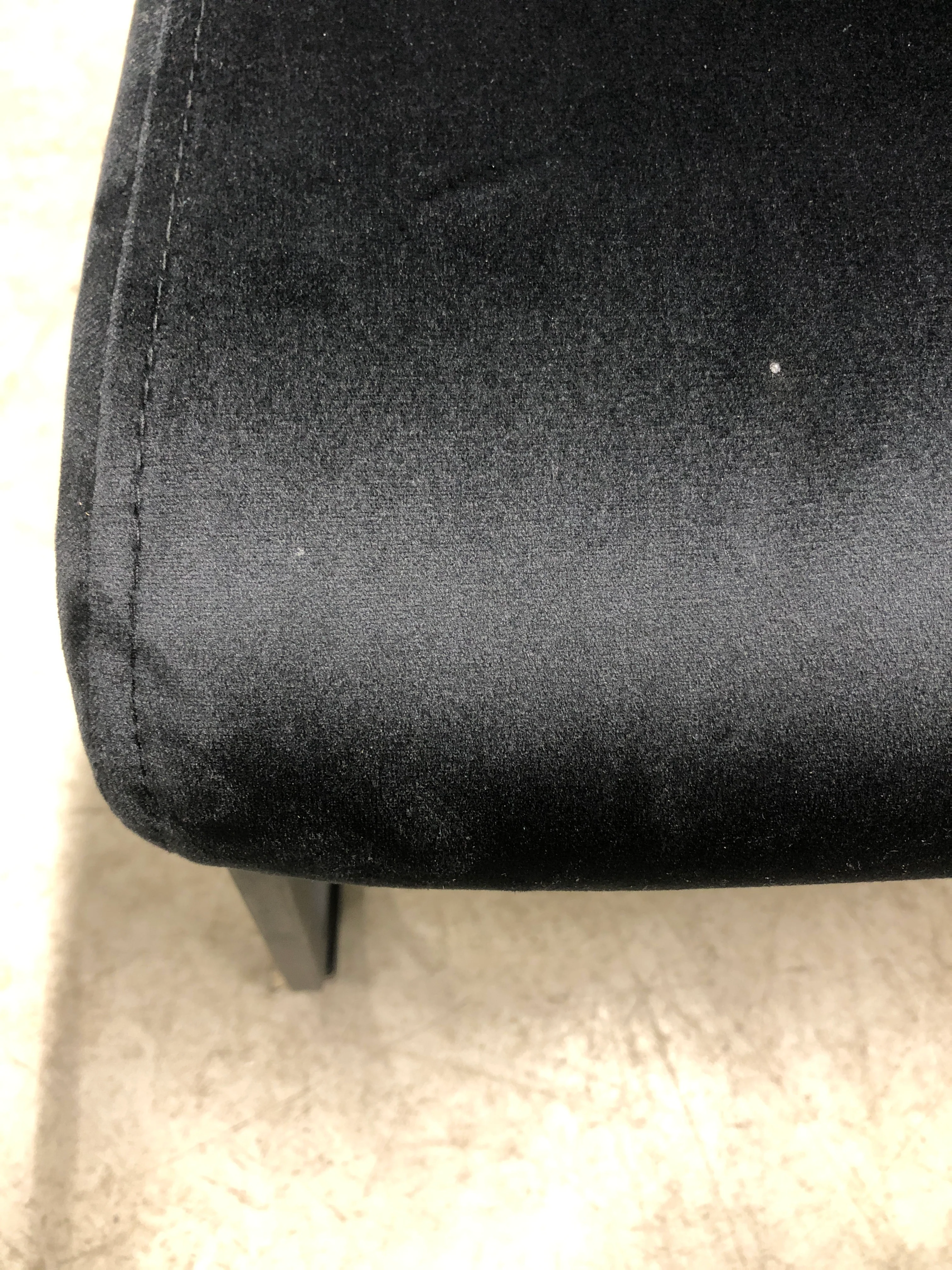 Ulla spisestol fra A-Møbler, velour, svart - Image 5