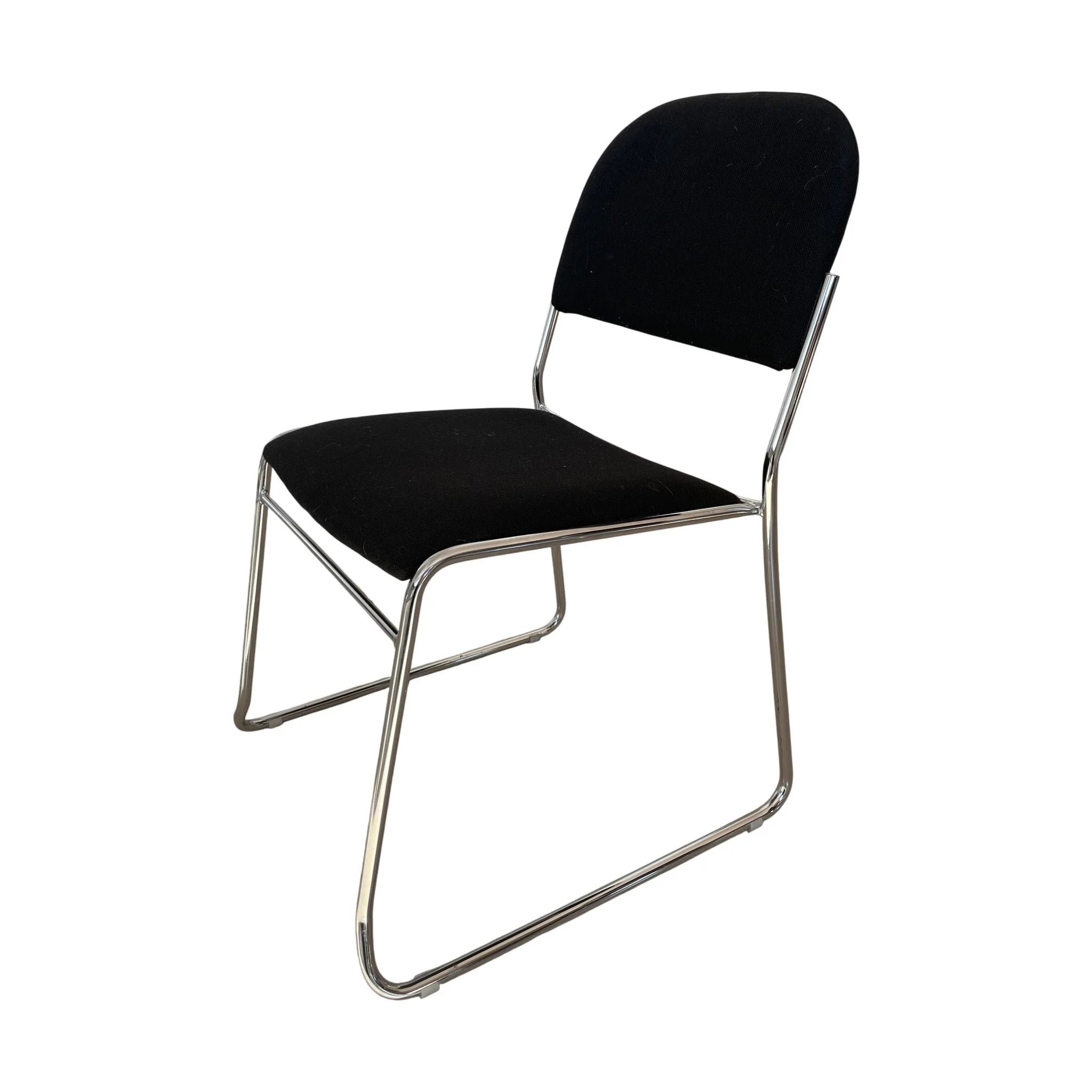 Vesta møteromsstol fra NowyStyl, svart med krom finish, stablebar - Image 2